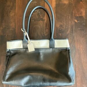 Kate Spade Black and White Leather Tote